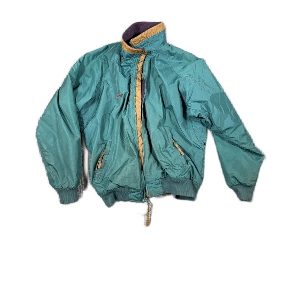 Vintage Columbia Sportswear Radial Sleeve Fleece Lined Jacket Teal Mens Large